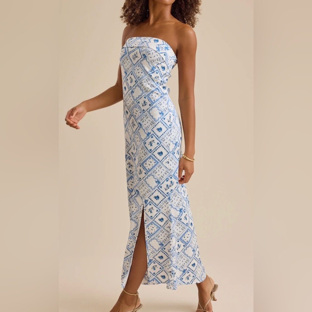 Altar’d State Donna Satin Maxi Dress NWT